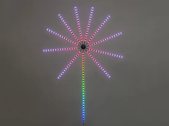 LED RGB Fuegos Artificiales Atenuación Control de Música App